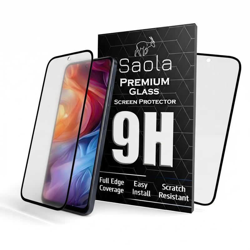 Image of Saola Anti-Glare Matte Screen Protector for Lava Blaze 3 5G | Smooth Touch Finish, 9H Strength Glass, Full Coverage, Bubble-Free Installation Kit | Quick & Easy Application | Pack of 1