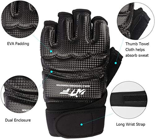 Punch Bag Training Gloves, Langray Taekwondo Karate Gloves For Sparring Martial Arts Boxing Training For Adults And Kids,Black S #TOP1