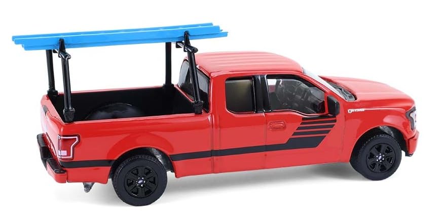 Greenlight Collectibles Escala 1:64 F-150 con Rack miniatura 2
