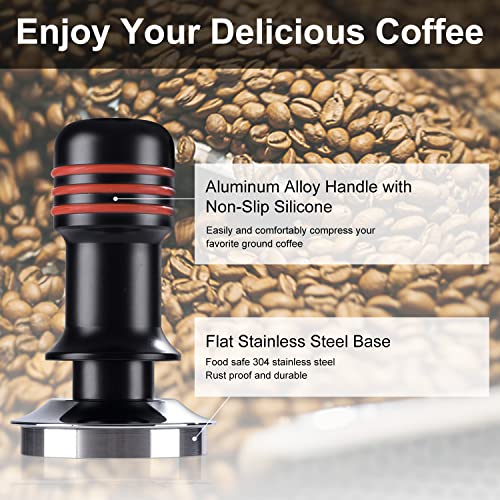 Seeblu Espresso Tamper 58Mm, Coffee Tamper With 30Lbs Spring Loaded, Hand Press Tamper Tool For 58Mm Portafilter, Calibrated Tamper For Espresso Machine, Black #TOP4