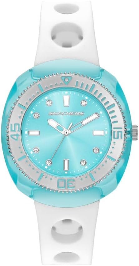 Skechers Redondo Metal and Silicone Watch for Women
