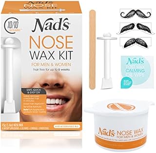 Nad's Nose Waxing Kit for Men and Women, Nose Hair Removal, Nose Wax, Hypoallergenic, 45g