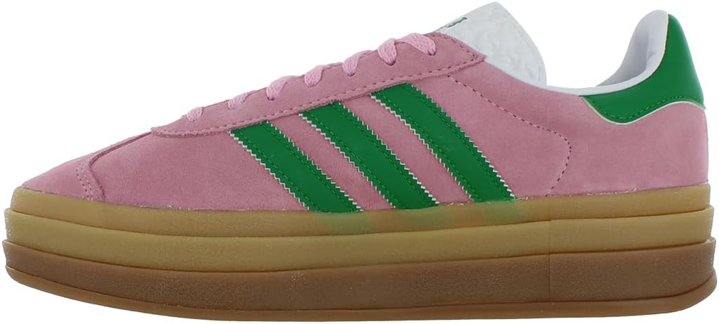 adidas Gazelle Bold Womens Shoes Size 9.5, Color: True Pink/Green/White-Pink - Image 3