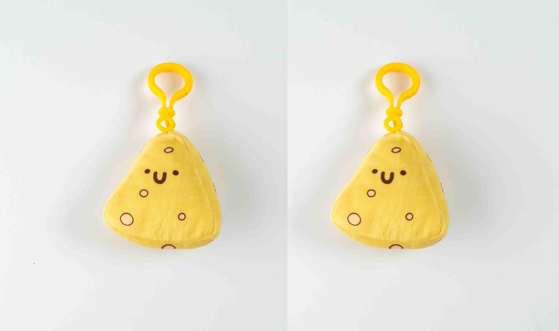 Taco Cat Goat Cheese Pizza Plush Cheese Keychain | Based on The Family-Favorite Card Game | Includes Clip for Attaching to Backpack, Purse, Keys, and More | 2″ Wide x 4″ Tall