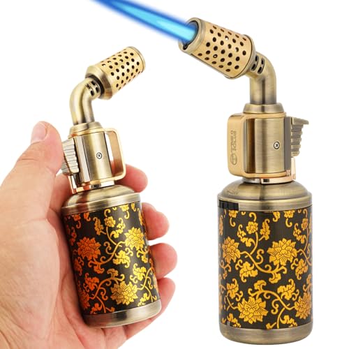 Chalumeau de cuisine professionnel au butane avec verrouillage de sécurité réglable rechargeable flamme rechargeable barbecue cuisson crème brûlée artisanat soudure gaz butane non inclus