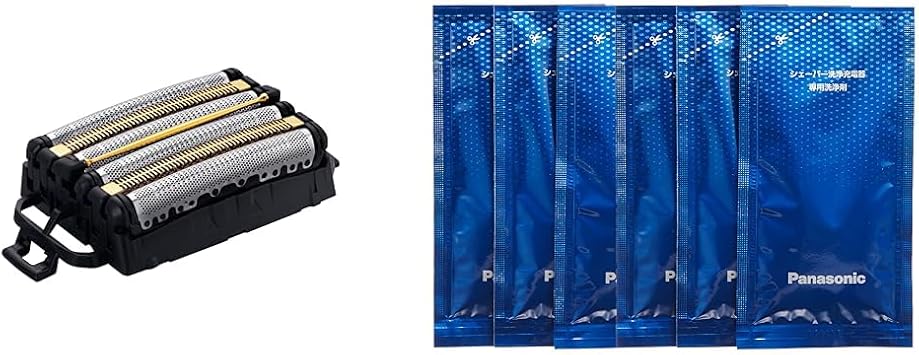 Panasonic ES-4L06A Replacement Blades for Men ES9610 Ram Dash 6 Blades Integrated Set Replacement Blades + Shaver Cleaning Agent for Ram Dash Charger 6 Pieces