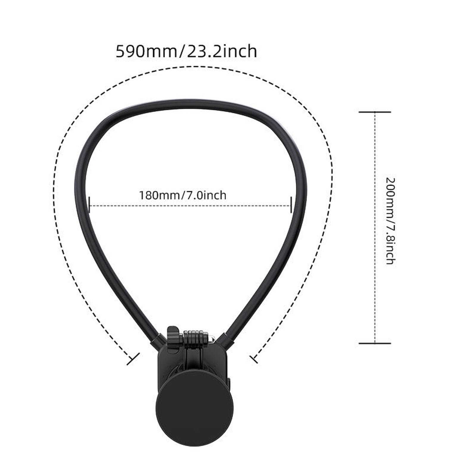 Heayzoki Magnetic Phone Neck Holder POV 360° Camera Stand with Auto Lock, Hands for Motorcycle Riding, Fishing, Neck Phone Stand, Neck Cell Phone Holder