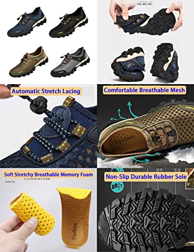 AngryMonkey Men's Quick Drying Hiking Wading Shoes,Comfort Breathe Mesh Arch Support Non-Slip Softsole Outdoor Travel Sneakers2