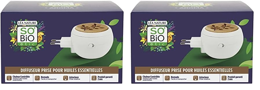 So'Bio étic - Diffuseur d'huiles essentielles - prise murale (Lot de 2)