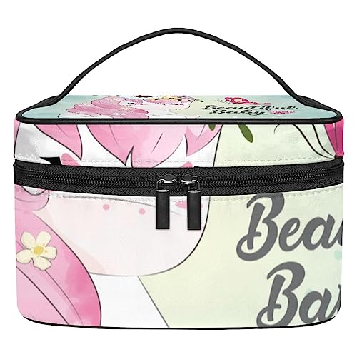 Trousse de maquillage licorne et grand sac de voyage toilette filles et femmes