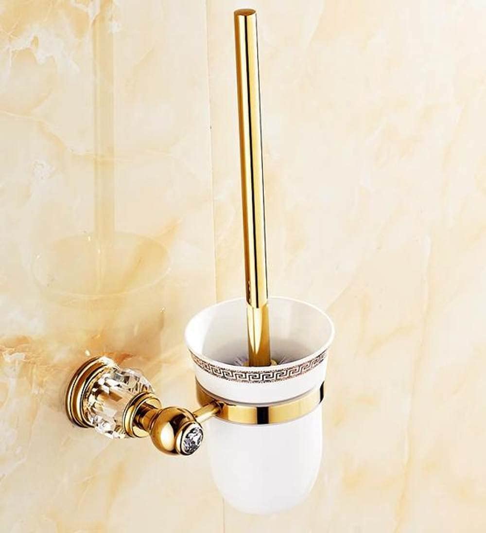 Evite el desorden con accesorios de baño de latón y secador de pelo estante