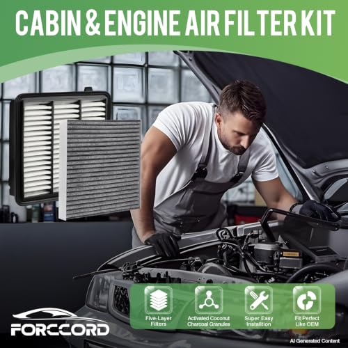 Image of Cabin & Engine Air Filter Combo for Honda Accord 2.0L 2018-2022 | Replace#CF10134,172206B2A00,Air Filter Kit Replacement Car Accessories
