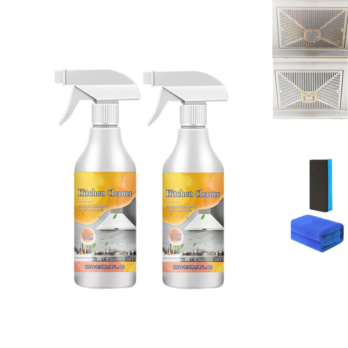 Spray nettoyant dégraissant efficace pour cuisine, spray multi-dégraissant puissant pour cuisine, dégraissant pour cuisine (2PCS)