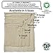 Simple Ecology Reusable Produce Shopping and Storage Bags, Drawstring, Washable Organic Cotton Mesh, Small 3 pack