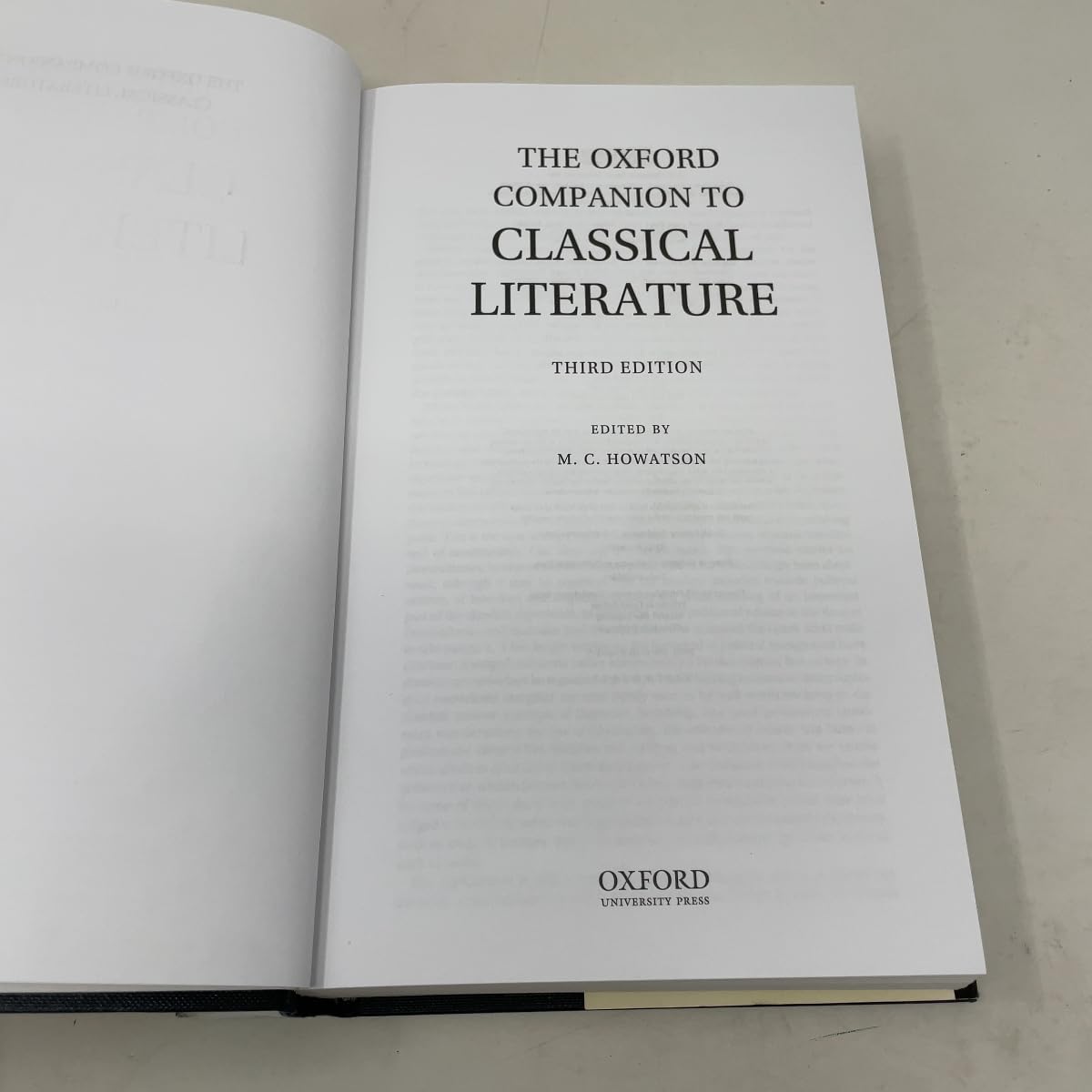 The Oxford Companion to Classical Literature (Oxford Quick Reference)