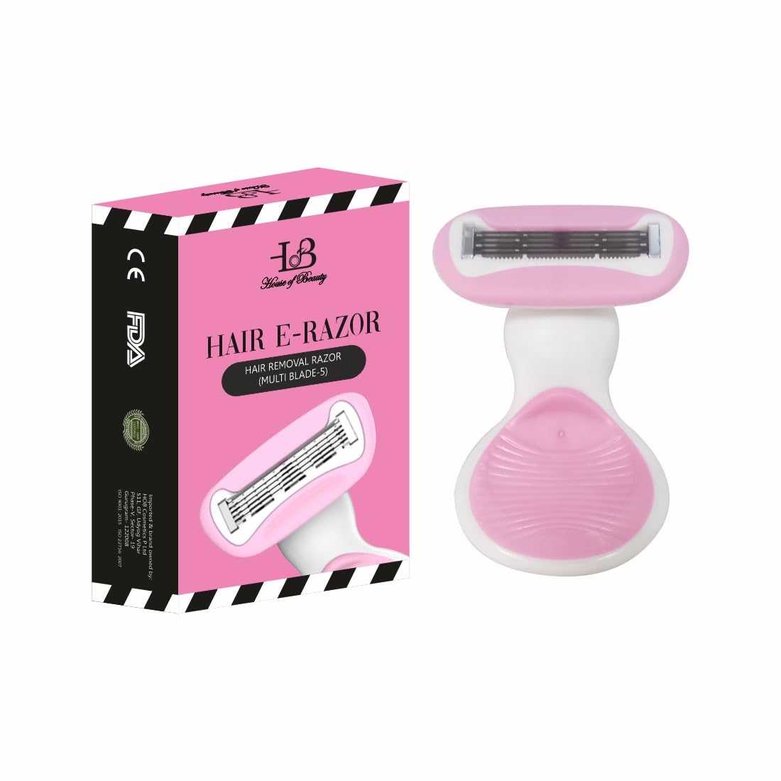 HOUSE OF BEAUTY Hair E Razor - 5 Sandvik Blades with Aloe Vera Lubrication Strip, Travel-Friendly Case for Women (Underarms, Hands, Legs, Bikini Hair) (B09Y7YH7RB) Amazon Price History, Amazon Price Tracker