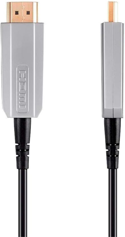 Monoprice 4K High Speed Fiber Optic HDMI Cable - 4K@60Hz, 18Gbps, HDR, Active Optical Cable (AOC), CMP Rated, 20ft, Black