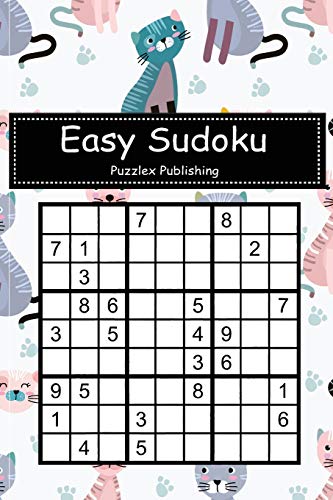 Easy Sudoku: Sudoku Puzzle Game For Beginers With Cute cat on blue background cover