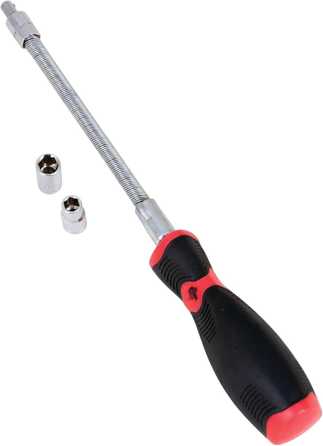 Performance Tool W80657 Flexible Hose Clamp Driver | Hose clamp removal tool with flex shaft and ergonomic handle. 1/4 inch square drive. Includes 1/4 and 5/16 inch sockets