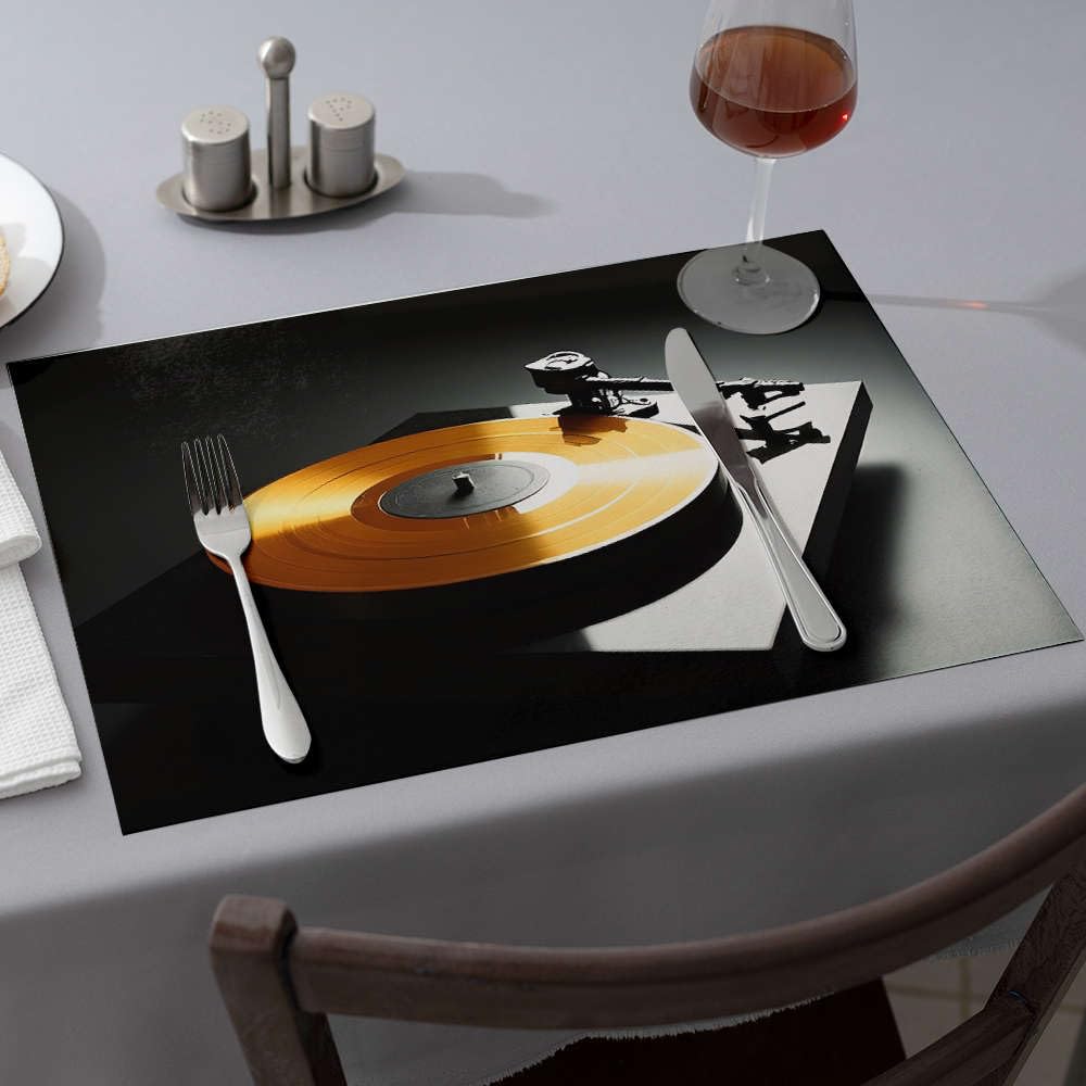 Set de table vinyle doré lot de 6 idée cadeau originale pour anniversaire