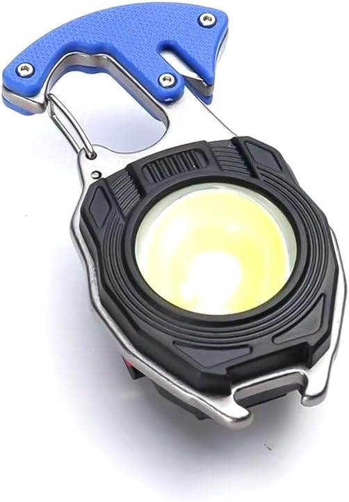 Keychain Led Flashlight Rechargeable Multi Function 6 Lighting Modes Pocket Key Chain Flash Light USB for Outdoor Camping,Walking with Cigarette Lighter