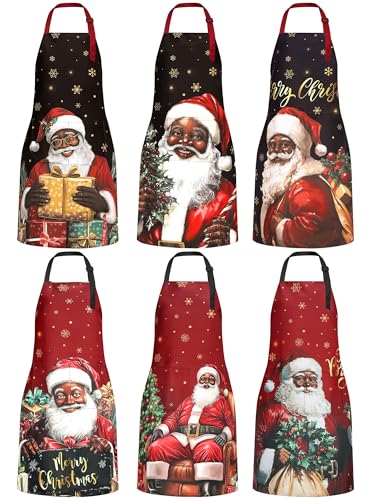 Tabliers de cuisine pour femme motif fleur et abeille lot de 6 pièces avec poches