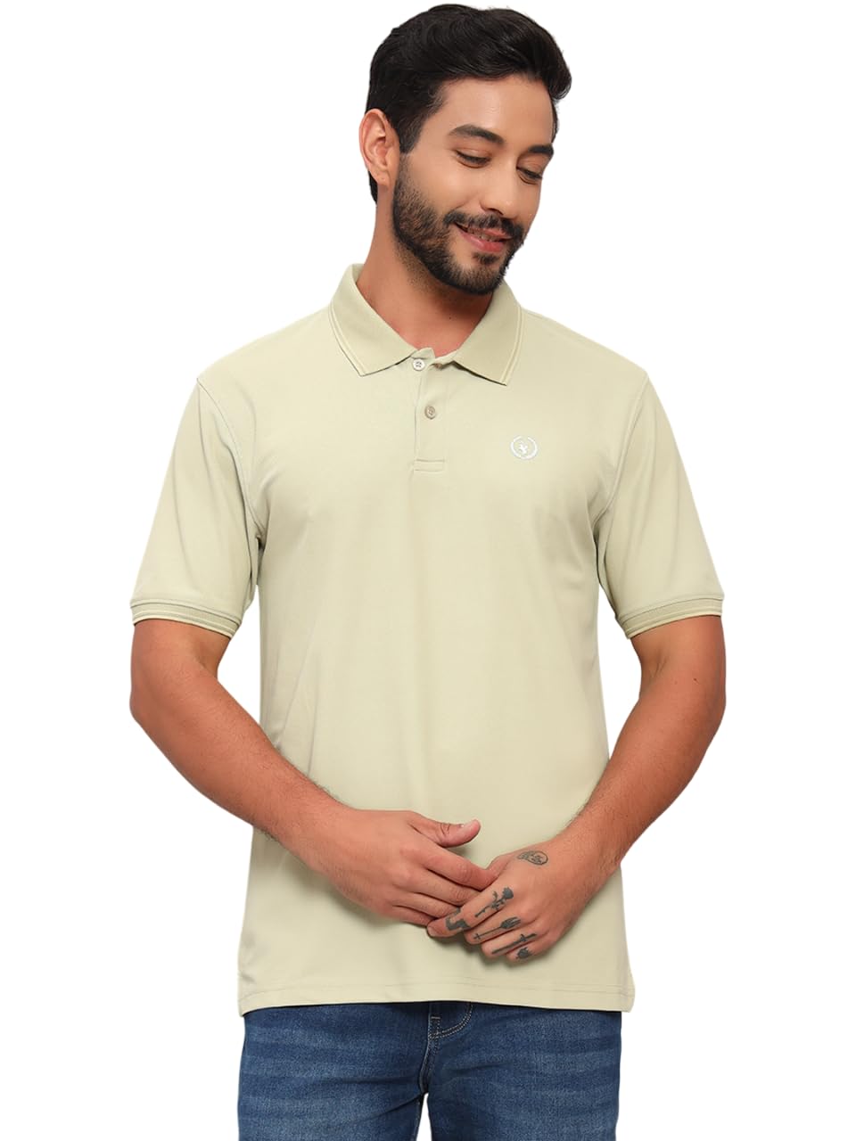 cantabil Men's Solid Regular Fit T-Shirt-picture-31