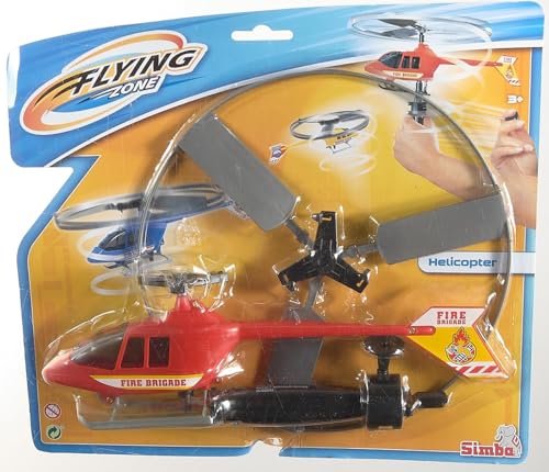 Simba 107207941 - Helikopter Flugspiel, 3-Fach Sortiert, es Wird nur EIN Artikel geliefert, Polizei, Feuerwehr, Bergrettung, Starter mit Seilzug, Outdoor, ab 3 Jahren
