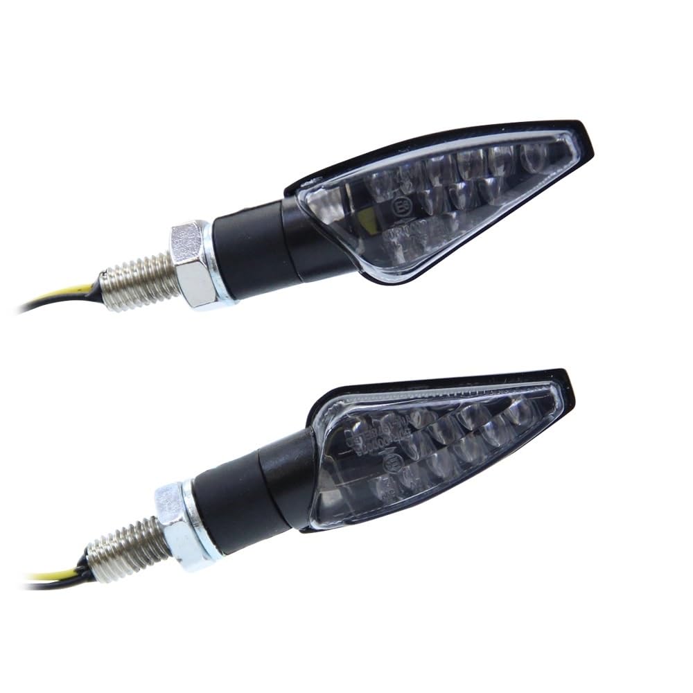 Citomerx LED Mini Blinker TEO rauchgrau getönt (smoke grey) | Passend für Motorrad Roller mit E-Nummer, Kawasaki Z750, Honda CBR600 F PC35, Yamaha DT 125, KTM 640 LC4, Yamaha YZF-R6 600