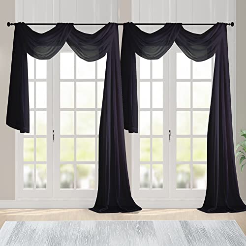 Chyhomenyc 2-Pack Sheer Scarves