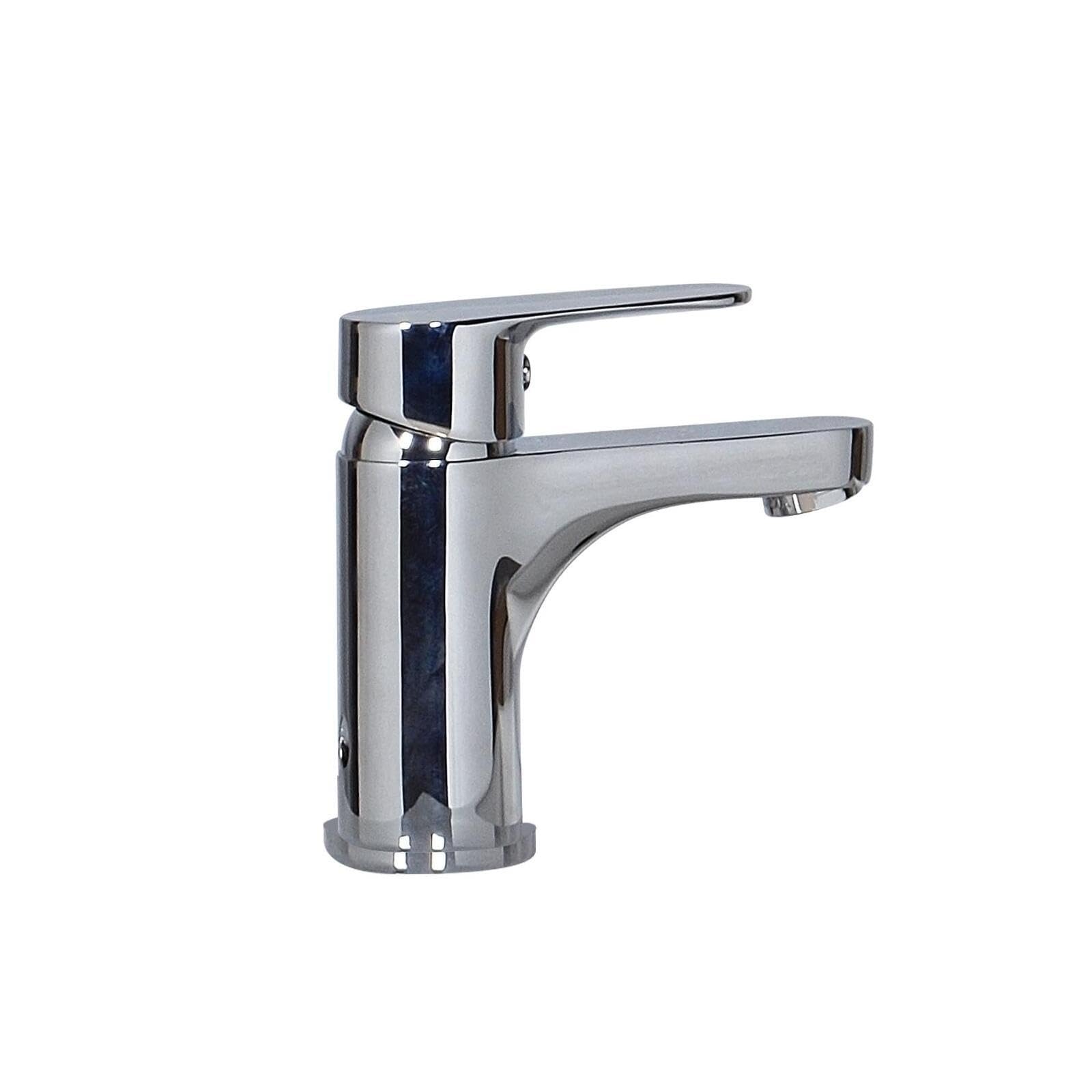 MOB-IN Ensemble Lave-Mains Angle Suspendu SKINO avec Robinet et Armoire d'angle