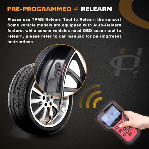 HQPASFY TPMS Sensor 315MHz Tire Pressure Sensor, Compatible with 2006-2019 Chevy Silverado/Tahoe, Cadillac Escalade, GMC Sierra/Yukon, Buick Lucerne & More, Replaces# 13598772, 13581558, 13586335