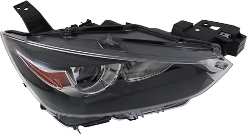 Miniatura 3 de KarParts360 Para 2016 2017 2018 2019 MAZDA CX-3 montaje de luz de cabeza lateral del pasajero carcasa negra reemplaza la certificación MA2519173 CAPA