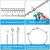 50 Feet Stainless Steel Chains for Jewelry Making, Anezus Jewelry Chain Bulk Small Metal Chains with 100 Jump Rings 30 Lobster Clasps for Necklace Making Bracelet DIY #3