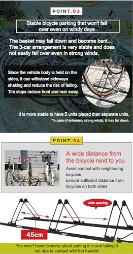 GORIX Suporte de bicicleta (para 3 bicicletas ou 5 bicicletas) bicicleta de estrada para estacioname