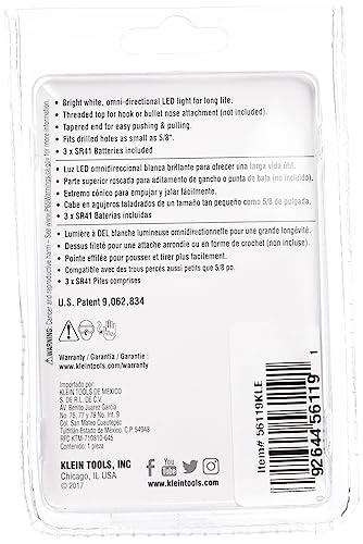 Klein Tools 56119 Fish Rod Tip, Wire Pulling Through Conduit Is Easier With Illuminated Fish Rod Tip #TOP1