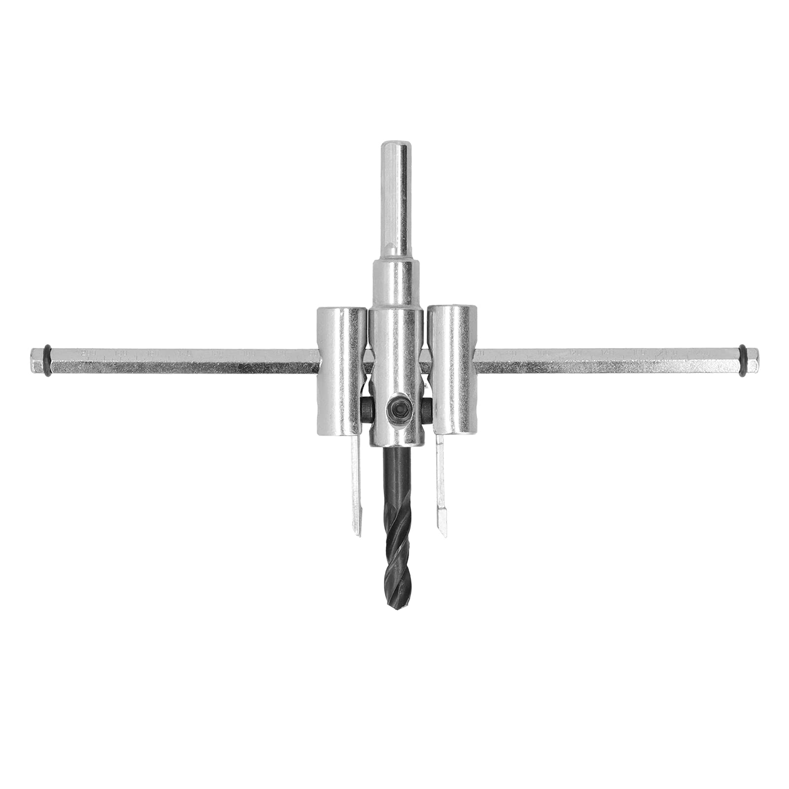 Qcwwy Coupe-trou Circulaire Réglable, Foret à Bois, Outil de Coupe Rond pour Bois, Plastique, Plaques de Plâtre Acryliques, Comprend des Couteaux HM et une Boîte de Transport, Accessoires pour