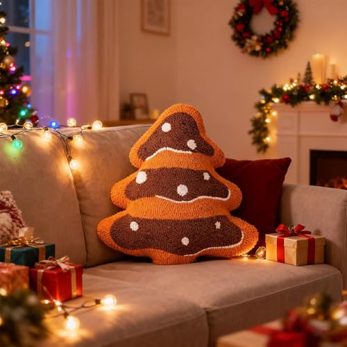 Décorations mignonnes coussins Noël pour canapé et chambre - 4