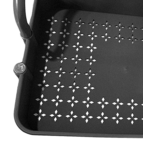 Carrinho Multiuso, 43 X 30 X 7.5 Cm, Preto, Casambiente