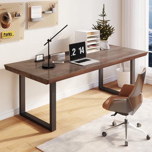jinhuajinwei Solid Wood Computer Desk 55.1-inch Large Office Desk Home Simple Modern Long Desk Study Writing Desk Dining Table for Home Office