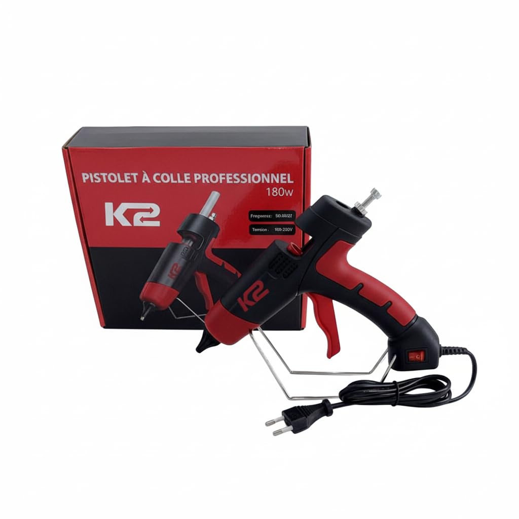 Pistolet Colle Chaude K2, Pistolet Colle Liquide, Pistolet A Colle Rapide, Pistolet Haute Temperature, Puissance 100-240 V, 50/60Hz, 21-180W