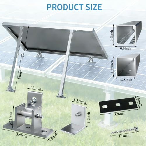 Support pour panneau solaire réglable au sol et sur mur - 5