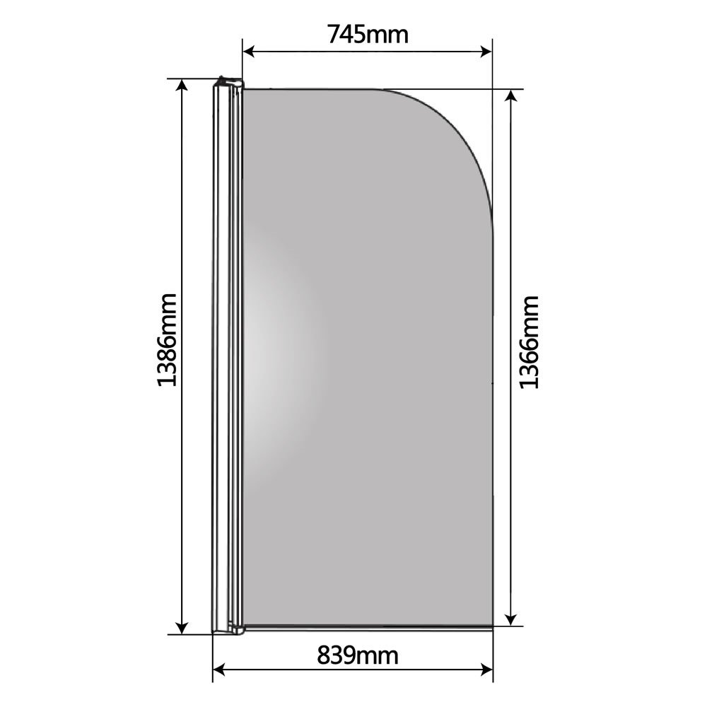 Melko Mampara de ducha de cristal templado de 5 mm, plegable, 138,6 x 83,9 cm, cristal transparente, incluye accesorios