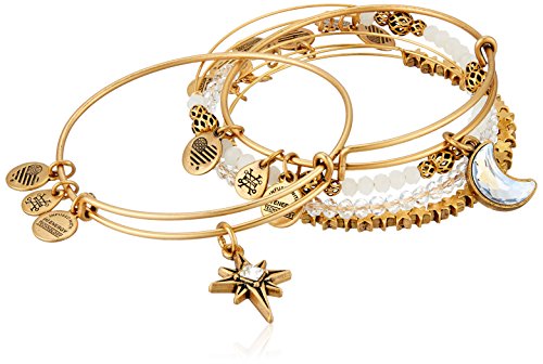 Alex and Ani Moon & Star Set of 5 Bangle Bracelet
