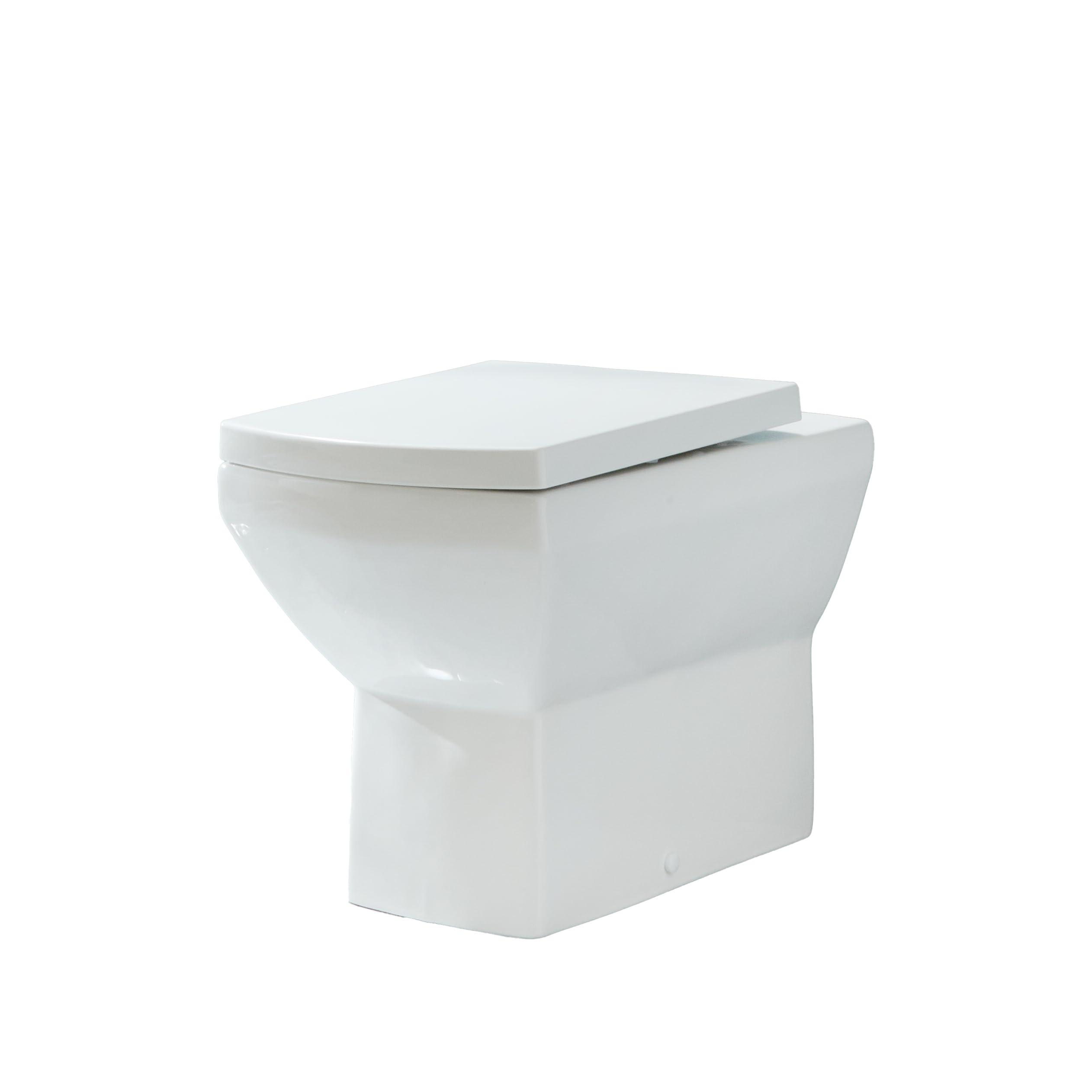 Milano White Dalton Ceramic Back To Wall Toilet Wc Pan Soft Close Seat
