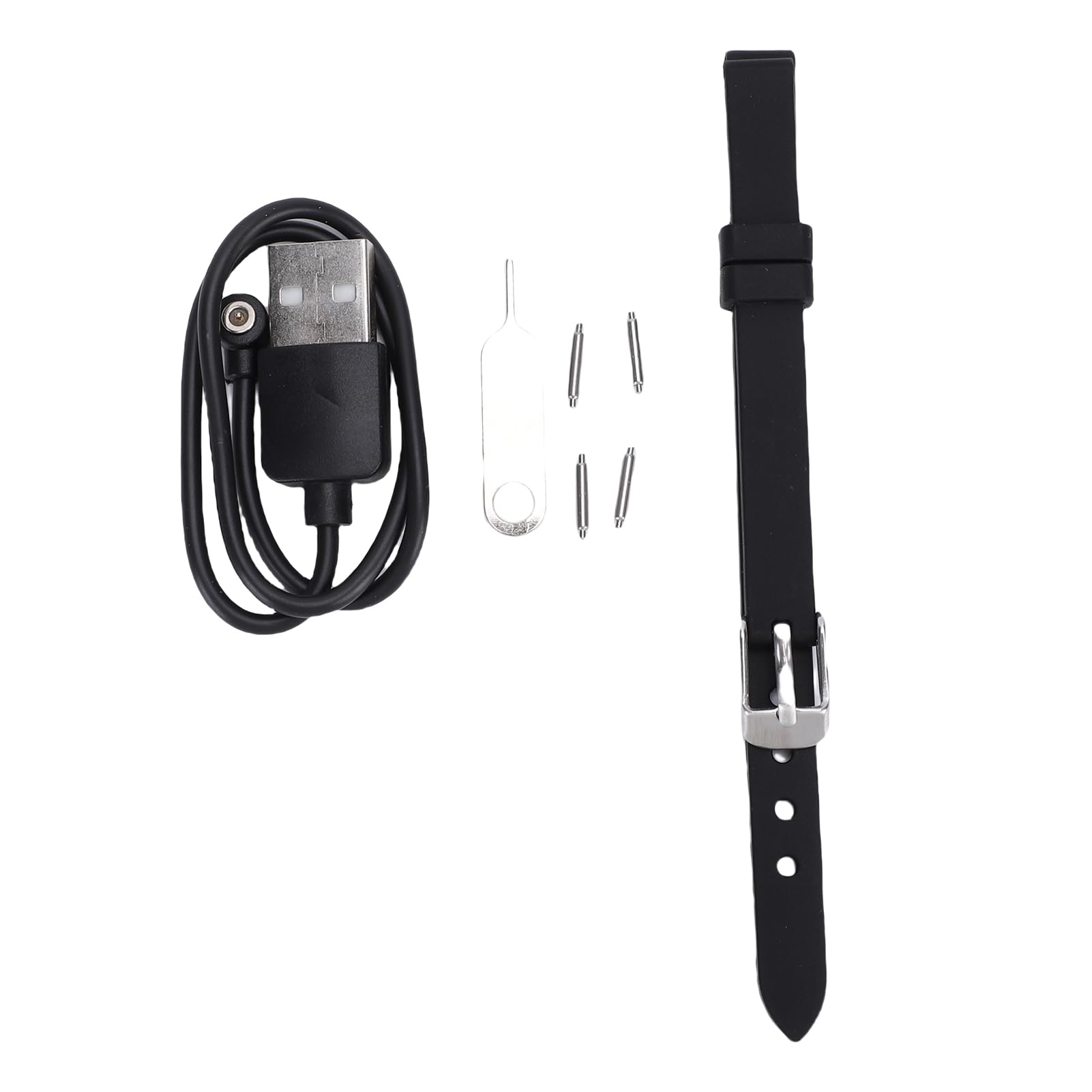 Pulsera Inteligente, Banda de Rastreador de Fitness 16.5G, Obturador Remoto, 5.6 Mm Delgado, Recordatorio de Llamadas, IP68 Impermeable, Informes Semanales, para Teléfonos y (Black)