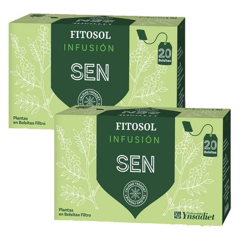 Pack 2 x Infusión Sen Fitosol Ynsadiet 20 bolsitas (40 bolsitas) – Tisana de hierbas en filtros, sabor herbal intenso, ideal para la noche o sobremesa, preparación rápida