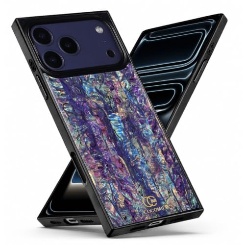 Image of COCOMII Rectangle for iPhone 18 Pro /17 Pro Case, Milky Way Abalone Shell
