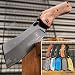 KCCEDGE BEST CUTLERY SOURCE EDC Pocket Knife Camping Accessories Razor Sharp Edge Cleaver Blade Folding Knife for Camping Gear Survival Kit 58649 (Wood Brown)
