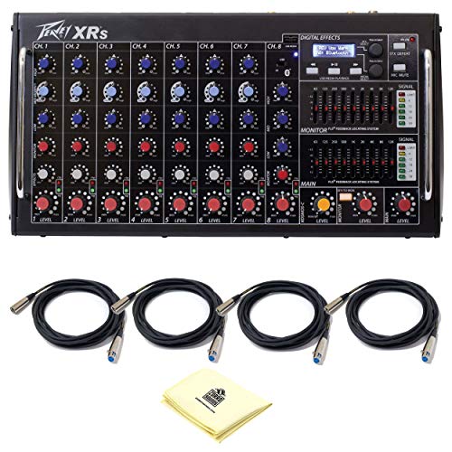 Peavey XR-S 8-Ch 1500W Powered Mixer with Midmorph EQ, KOSMOS-C LF Enhancement, Digital